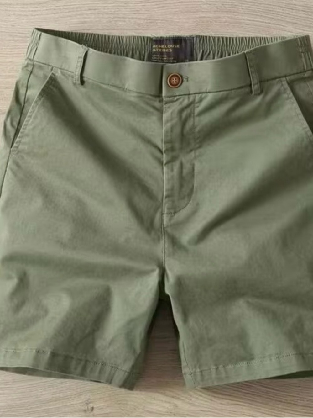Summer New American Shorts Men's Men's Olive Green Casual Shorts - Picture 2 of 3
